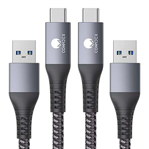 CONMDEX USB C Kabel [2Pack 2M] Ladegerät Typ C Android Auto Kabel 3.1 Gen 2 USB A zu C, 3A Schnelllade 10Gbit/s Sync Datenübertragungskabel für Samsung Galaxy S21 S20 Note 20/Note 10 GoPro Hero 6.6FT von CONMDEX