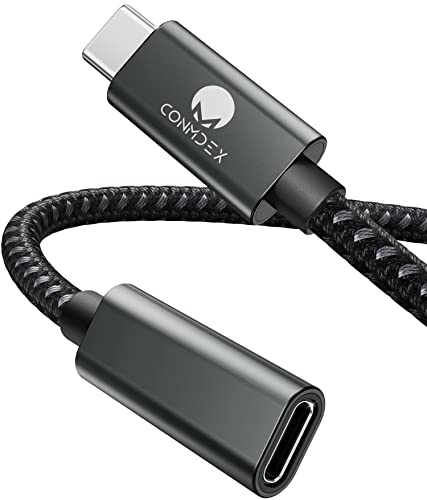 CONMDEX USB C Verlängerung 1m USB 3.2 Kabel TypC Stecker auf Buchse Verlängerungskabel 10Gbit/s,5A/100W,4K Video/Audio Sync-Extender Kompatibel mit PSVR2,M1 M2 Max MacBook,Galaxy S23/S22,Dunkelgrün von CONMDEX