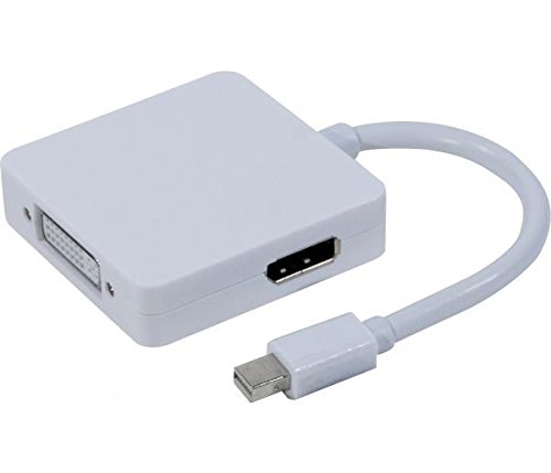 CONNECT Mini DisplayPort 1.1 zu DVI/HDMI/DP Passive Konverter – Weiß von CONNECT
