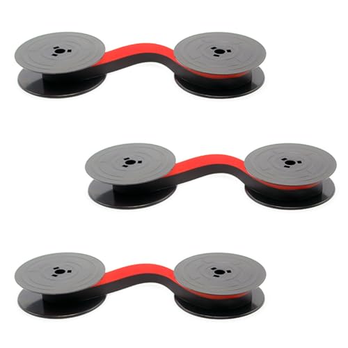 CONNECTION 3er Pack Farbband Schreibmaschine Schwarz/Rot Schreibmaschinenband Nylon Typewriter Schreibmaschinen Farbband für Schreibmaschine Kompatibel mit Klassischen Modellen GR4 GR1 CONNECTION 3er Pack Farbband Schreibmaschine Schwarz/Rot Schreibmaschinenband Nylon Typewriter Schreibmaschinen Farbband für Schreibmaschine Kompatibel mit Klassischen Modellen GR4 GR1 von CONNECTION