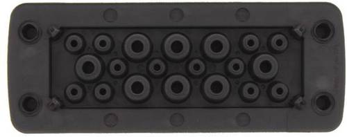CONTA-CLIP KES-GB 20/24 BK Kabeleinführung Plattenstärke (max.) 2mm Polyamid 6.6 Schwarz 10St. von CONTA-CLIP