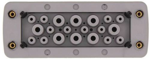 CONTA-CLIP KES-GB 20/24 GR Kabeleinführung Plattenstärke (max.) 2mm Polyamid 6.6 Grau 10St. von CONTA-CLIP