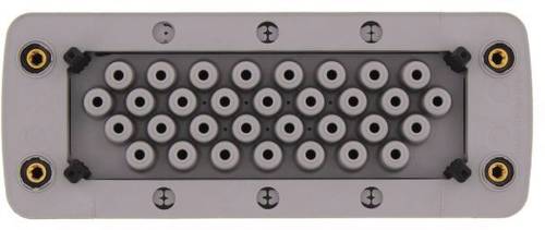 CONTA-CLIP KES-GB 32/24 GR Kabeleinführung Plattenstärke (max.) 2mm Polyamid 6.6 Grau 10St. von CONTA-CLIP
