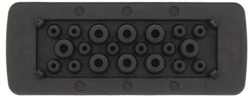 CONTA-CLIP KES-R 20/24 BK Kabeleinführung Plattenstärke (max.) 2mm Polyamid 6.6 Schwarz 10St. von CONTA-CLIP
