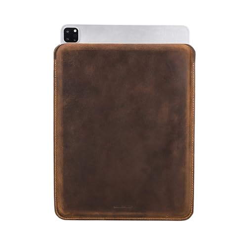CONTACT'S FAMILY Hülle für 12.9 Zoll iPad Pro, Schlanke Schutzhülle aus Leder Kompatibel mit iPad Pro 12.9"(Vertikales Modell) von CONTACT'S FAMILY
