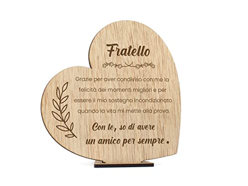 CONTRAXT Biglietto augurale in legno per fratello. Regalo originale per fratello Cartolina d'auguri per un fratello Idee regalo per un fratello Cartolina Fratello in legno (Fratello) von CONTRAXT