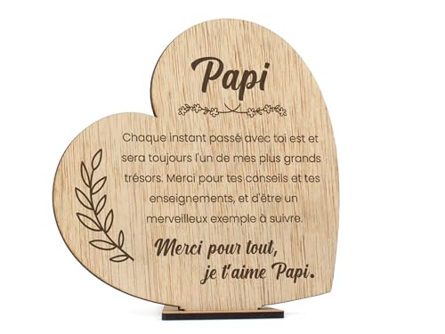 CONTRAXT Cadeau carte grands-père original. Idee cadeau carte Fete des Grands-Pères Grand-père Bois anniversaire grand-père père noël originale 3d fait à la main (Grand-père) von CONTRAXT