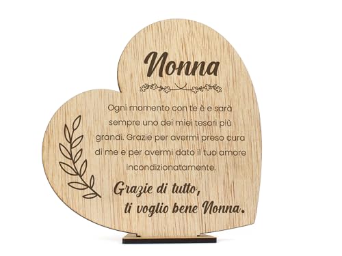 CONTRAXT Carta Biglietti di auguri Nonna in legno. Regali speciali compleanno nonne Dettagli congratulazioni cartoline nonna italiana speciale felice festa della nonna (Nonna) von CONTRAXT