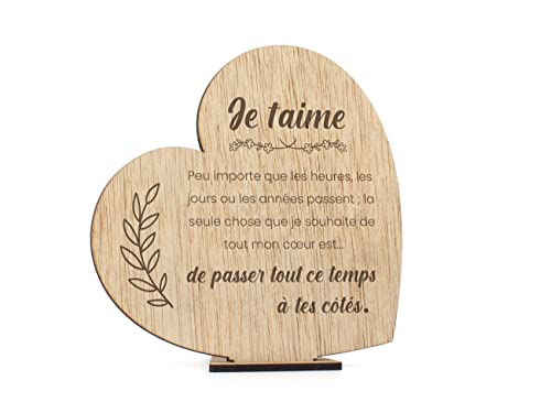 CONTRAXT Carte Cadeau Saint Valentin bois. Idée cadeaux carte declaration amour coeur amoureux lettre saint st valentin carte voeux originale homme femme lui valentines card (Couples) von CONTRAXT