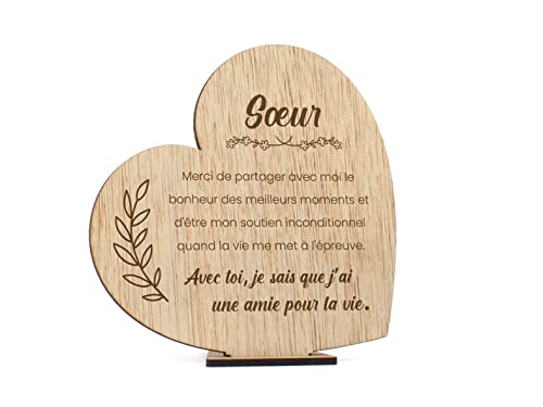 CONTRAXT Carte Soeur en bois. Cadeau original pour soeur Carte d'anniversaire pour une Soeur Idées cadeaux pour une soeur Carte de voeux en bois pour soeur (Soeur) von CONTRAXT