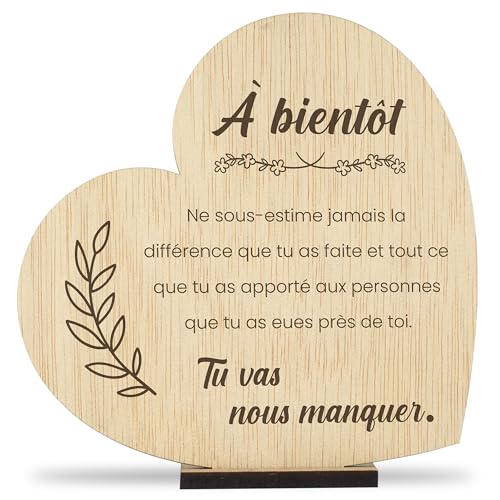 CONTRAXT Carte de Départ en Bois. Cadeau Original pour Adieu aux Collègues Chefs Professeurs Fin de Cours Graduation Amies (Départ) von CONTRAXT