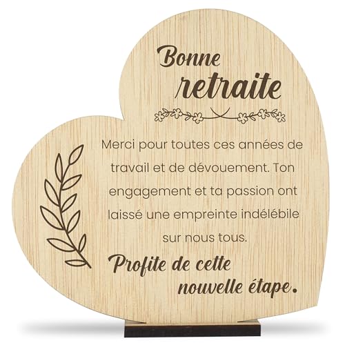 CONTRAXT Carte de retraite en bois. Cadeaux uniques pour la retraite pour hommes et femmes, collègues, chefs, amis, enseignants (Retraite) von CONTRAXT