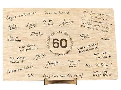 CONTRAXT Geschenk 60 geburtstag frau mann. Geschenk geschenkideen deko geburtstag 60 jahre mutter mama papa mann deko geburtstagsgeschenk 60 jahre geburtstag frau karte gästebuch männer (60) von CONTRAXT