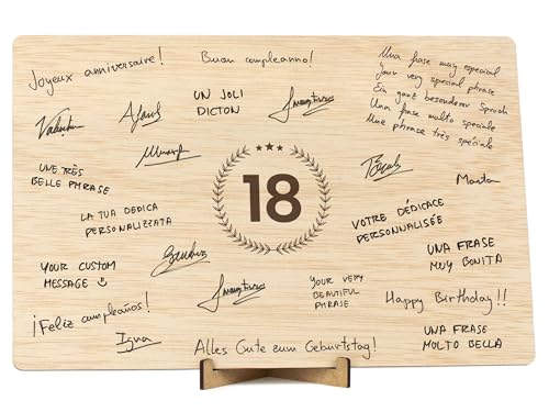 CONTRAXT Geschenke 18 geburtstag mädchen junge. einladungskarten 18 geburtstag idee jahrestag geschenke frauen männer ideen 3d happy birthday jubiläum karte holz deko tischdeko geburtstagskarte (18) von CONTRAXT