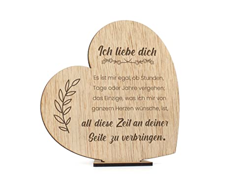 CONTRAXT Karte Ich Liebe Dich Grußkarten liebe. holzkarten hochzeit liebeskarten für frau mann geburtstagskarte liebe freundin geschenkkarte postkarte liebe holz karte (Liebe) von CONTRAXT