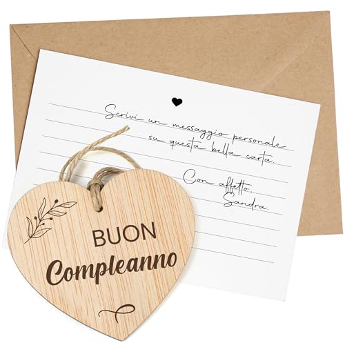 CONTRAXT Regali di Compleanno per Persone Speciali. Biglietto di Auguri in Legno Regali Originali Compleanno Amico Uomo Donna Birthday Cards (Buon Compleanno) von CONTRAXT