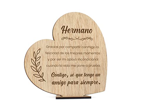 CONTRAXT Tarjeta regalo para Hermano madera. Regalo original hermano Postal cumpleaños para un hermano Que regalar a un hermano Felicitación tarjetas agradecimiento hermano madera (Hermano) von CONTRAXT