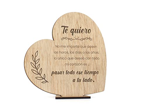 CONTRAXT Tarjetas Felicitacion San Valentin madera. Regalos aniversario pareja cartas amor para mi novio novia tortolitos postal san valentin tarjeta hombre mujer (Parejas) von CONTRAXT