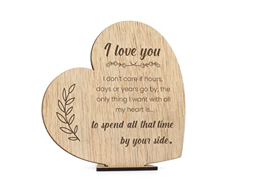 CONTRAXT Wooden Valentines Day Card Wood. Handmade Wooden anniversary Greeting i love you cards Wood gifts for her him wife anniversary someone special valentines card (Couples) von CONTRAXT