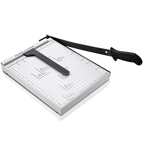 Papierschneider A4 Hebelschneider Fotoschneider Hebelschneider Schneidemaschine Schneidergerät für Schule und Büro, 325 x 255mm, Schnittlänge 470mm von COOCHEER