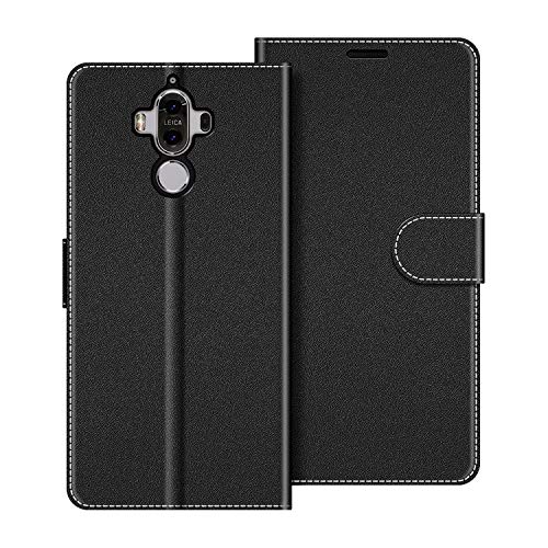 COODIO Handyhülle für Huawei Mate 9 Handy Hülle, Huawei Mate 9 Hülle Leder Handytasche für Huawei Mate 9 Klapphülle Tasche, Schwarz von COODIO