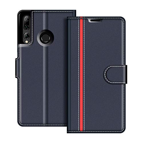 COODIO Handyhülle für Huawei P Smart Plus 2019 Handy Hülle, Honor 20 Lite Hülle Leder Handytasche für Huawei P Smart Plus 2019 / Honor 20 Lite Klapphülle Tasche, Dunkel Blau/Rot von COODIO