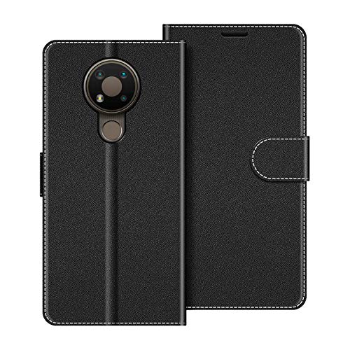 COODIO Handyhülle für Nokia 3.4, Leder Handytasche mit Magnetverschluss, Kartenfächer und Standfunktion, Schwarz COODIO Handyhülle für Nokia 3.4, Leder Handytasche mit Magnetverschluss, Kartenfächer und Standfunktion, Schwarz von COODIO