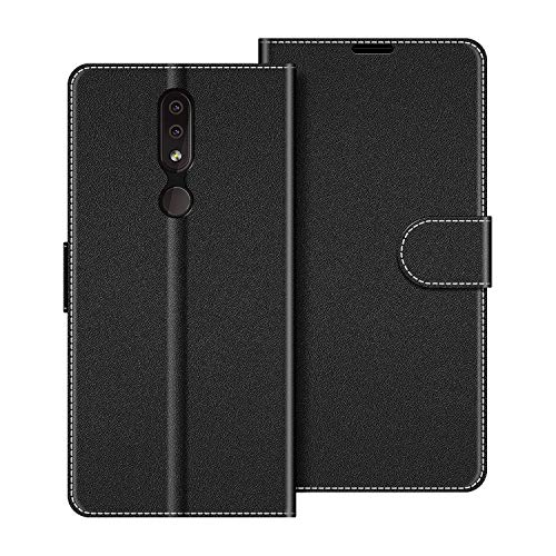 COODIO Handyhülle für Nokia 4.2, Flip Case aus Kunstleder und TPU mit Magnetverschluss, Kartenschlitz, Ständer, Schwarz COODIO Handyhülle für Nokia 4.2, Flip Case aus Kunstleder und TPU mit Magnetverschluss, Kartenschlitz, Ständer, Schwarz von COODIO