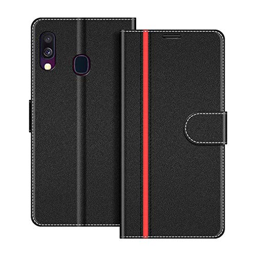 COODIO Handyhülle für Samsung Galaxy A40 Handy Hülle, Samsung Galaxy A40 Hülle Leder Handytasche für Samsung Galaxy A40 Klapphülle Tasche, Schwarz/Rot COODIO Handyhülle für Samsung Galaxy A40 Handy Hülle, Samsung Galaxy A40 Hülle Leder Handytasche für Samsung Galaxy A40 Klapphülle Tasche, Schwarz/Rot von COODIO