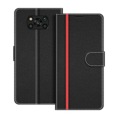 COODIO Handyhülle für Xiaomi Poco X3 Pro Handy Hülle, Xiaomi Poco X3 Pro Hülle Leder Handytasche für Xiaomi Poco X3 Pro Klapphülle Tasche, Schwarz/Rot COODIO Handyhülle für Xiaomi Poco X3 Pro Handy Hülle, Xiaomi Poco X3 Pro Hülle Leder Handytasche für Xiaomi Poco X3 Pro Klapphülle Tasche, Schwarz/Rot von COODIO