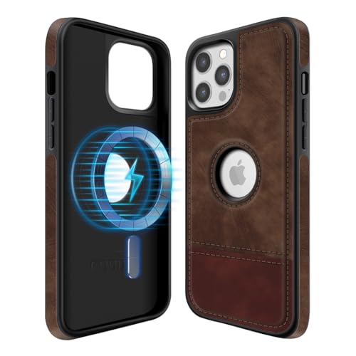 COODIO Logo-View Magnetisch Hülle für iPhone 12 Pro Max 6,7 Zoll, Magnetisch Hülle kompatibel mit MagSafe, Dünn Kreativer Handyhülle, Braun COODIO Logo-View Magnetisch Hülle für iPhone 12 Pro Max 6,7 Zoll, Magnetisch Hülle kompatibel mit MagSafe, Dünn Kreativer Handyhülle, Braun von COODIO