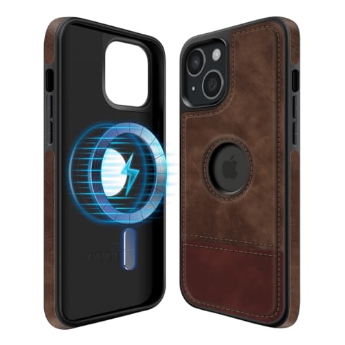 COODIO Logo-View Magnetisch Hülle für iPhone 15 Plus 6,7 Zoll, Magnetisch Hülle kompatibel mit MagSafe, Dünn Kreativer Handyhülle, Braun COODIO Logo-View Magnetisch Hülle für iPhone 15 Plus 6,7 Zoll, Magnetisch Hülle kompatibel mit MagSafe, Dünn Kreativer Handyhülle, Braun von COODIO
