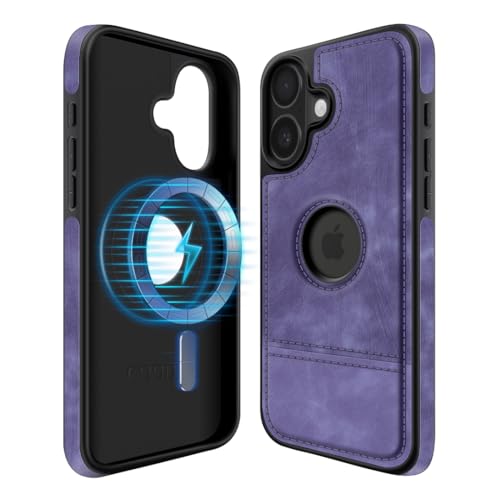 COODIO Logo-View Magnetisch Hülle für iPhone 16 6,1 Zoll, Magnetisch Hülle kompatibel mit MagSafe, Dünn Kreativer Handyhülle, Lila COODIO Logo-View Magnetisch Hülle für iPhone 16 6,1 Zoll, Magnetisch Hülle kompatibel mit MagSafe, Dünn Kreativer Handyhülle, Lila von COODIO