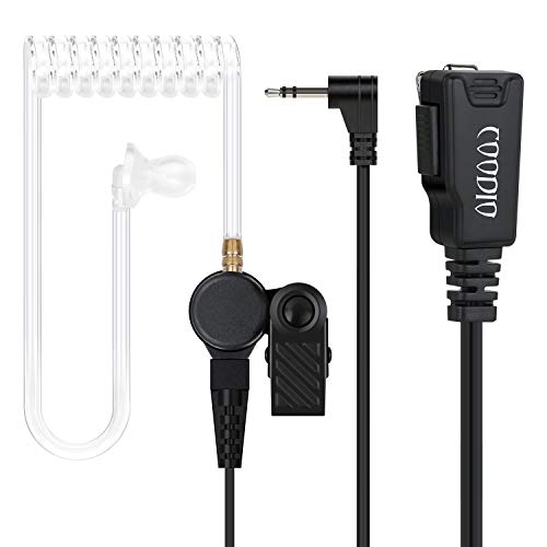 COODIO Ohrhörer 1 Pin Überwachung Security Ohrhörer Headset [Transparenter Akustikschlauch] Kopfhörer Mikrofon Für Motorola TLKR Walkie-Talkie PMR von COODIO