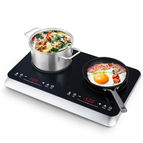 COOKTRON induktionskochfeld 2 platten, Doppel-induktionskochplatte 3500W, 10 Temperaturstufen, 9 Leistungsstufen,Booster-Funktion, 4-Stunden-Timer, Touch-Steuerung, Schwarz COOKTRON induktionskochfeld 2 platten, Doppel-induktionskochplatte 3500W, 10 Temperaturstufen, 9 Leistungsstufen,Booster-Funktion, 4-Stunden-Timer, Touch-Steuerung, Schwarz von COOKTRON