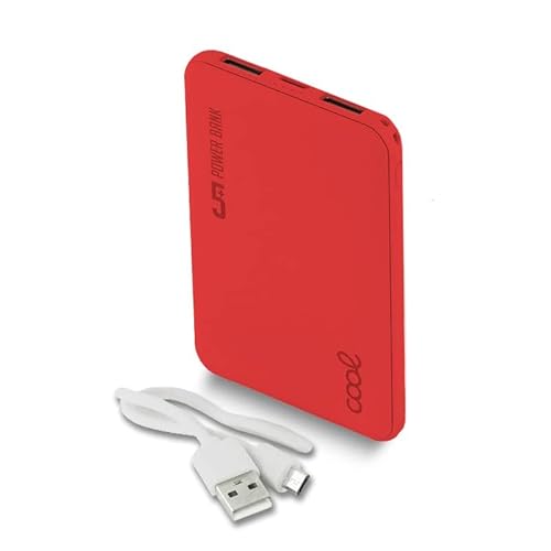 COOL Smartphones Tablets ZUBEHÖR Externer Mikro-Akku - USB Power Bank 5000 mAh Leather Rot von COOL SMARTPHONES & TABLETS ACCESSORIES