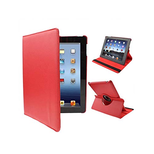 Coole Schutzhülle für iPad 2 / iPad 3 / 4, drehbar, Kunstleder, Rot (Standfunktion) von COOL SMARTPHONES & TABLETS ACCESSORIES