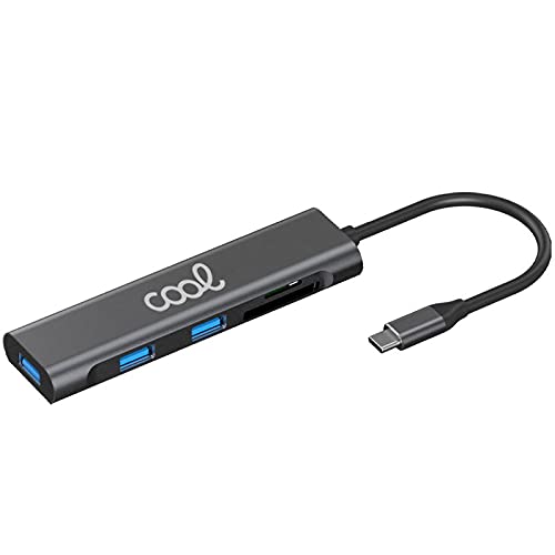 Universal Cool 5-in-1 Hub Typ C Aluminium (3 x USB 3.0 + SD + Micro SD) von COOL SMARTPHONES & TABLETS ACCESSORIES