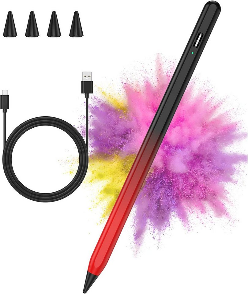 COOL-i ® Eingabestift Stylus-Stift für iPad (2018-2023),4 Ersatzspitzen und Palm Rejection kompatibel mit iPad 9/8/7/6, Mini 6/5, Air 4/3, Pro 11''/12.9'' von COOL-i ®