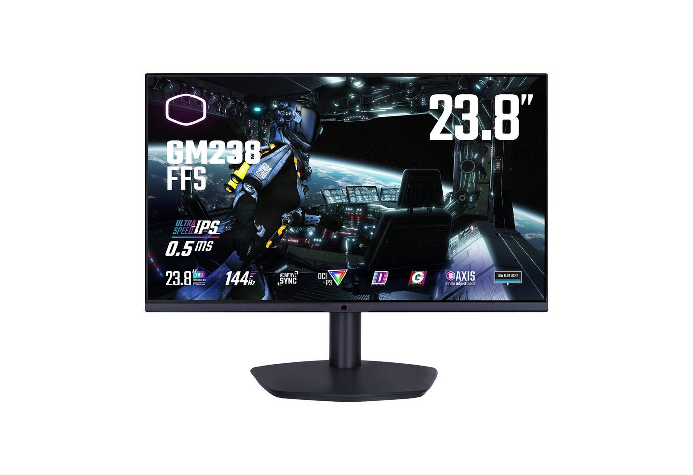 COOLER MASTER GM238-FFS-EK LED-Monitor (60,5 cm/23,8 , 1920 x 1080 px, Full HD, 0,5 ms Reaktionszeit, 144 Hz, IPS)" von COOLER MASTER