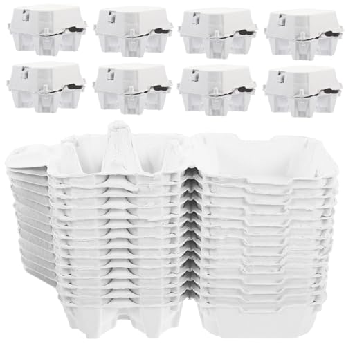COOLHIYA 50 Stück Eierkarton Ei-bulk-halter Eierverpackungsbehälter Eierkisten Kartons Zur Aufbewahrung Von Eiern Eierverpackungskisten Schachteln Aus Pappe Für 4 Eier Eierablage Zellstoff COOLHIYA 50 Stück Eierkarton Ei-bulk-halter Eierverpackungsbehälter Eierkisten Kartons Zur Aufbewahrung Von Eiern Eierverpackungskisten Schachteln Aus Pappe Für 4 Eier Eierablage Zellstoff von COOLHIYA