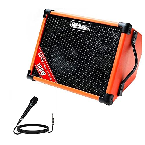 Coolmusic BP80 Batteriebetriebener Akustikgitarren-Verstärker, tragbarer Bluetooth-Lautsprecher, Straßenmusik-Verstärker,100 W, 6 Eingänge, 3-Band-EQ Coolmusic BP80 Batteriebetriebener Akustikgitarren-Verstärker, tragbarer Bluetooth-Lautsprecher, Straßenmusik-Verstärker,100 W, 6 Eingänge, 3-Band-EQ von COOLMUSIC