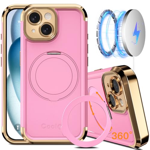 COOLQO Schutzhülle für iPhone 13, 15,4 cm (6,1 Zoll), verbesserter 360°-Drehung, magnetischer Ständer, kompatibel mit Magsafe, Fallschutz in Militärqualität, stoßfeste Schutzhülle für iPhone 13 von COOLQO