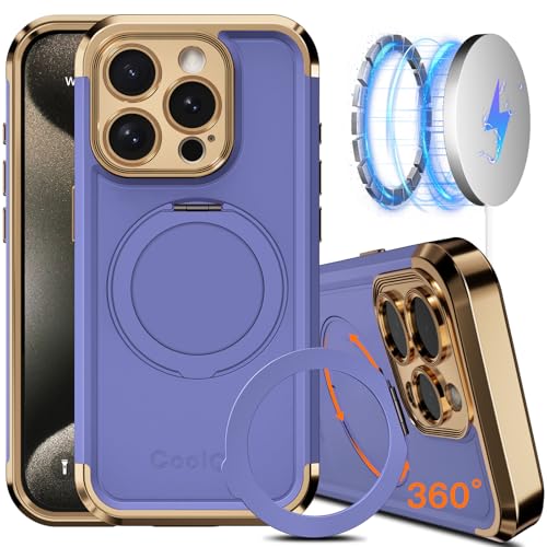 COOLQO Schutzhülle für iPhone 14 Pro Max, 17 cm (6,7 Zoll), verbesserter 360°-Drehung, magnetischer Ständer, kompatibel mit Magsafe, militärischer Schutz, stoßfeste Schutzhülle für iPhone 14 Pro Max von COOLQO