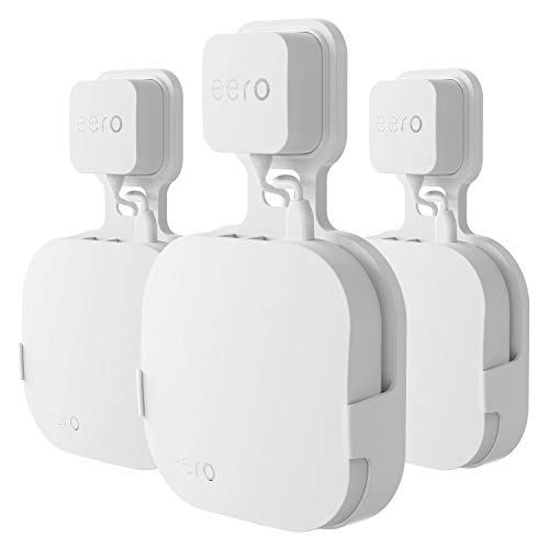 Wandhalterung für eero Pro Home WiFi-System, einfache und stabile Wandhalterung, Ständer (nicht für eero 6 oder eero pro 6), ohne Kabelsalat (Weiß, 3er-Pack) von COOLWUFAN
