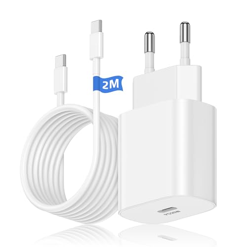 20W USB C Ladegerät mit Ladekabel 2M, 60W Typ C Schnellladekabel und Netzteil für iPhone 15/15Plus/15Pro/Pro Max, Typ C Schnellladegerät Stecker für Samsung Galaxy S22/S23/Ultra, iPad Pro/Mini/Air 20W USB C Ladegerät mit Ladekabel 2M, 60W Typ C Schnellladekabel und Netzteil für iPhone 15/15Plus/15Pro/Pro Max, Typ C Schnellladegerät Stecker für Samsung Galaxy S22/S23/Ultra, iPad Pro/Mini/Air von COONCXEN