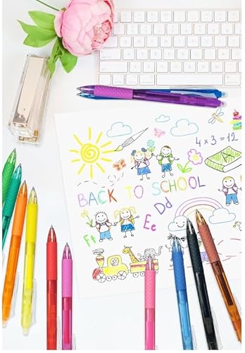 COONE 12er Bunt Kugelschreiber-Set, 12 Farben Radierbarer Tintenroller, Tintenroller Set mit Radiergummi, Strichstärke COONE 12er Bunt Kugelschreiber-Set, 12 Farben Radierbarer Tintenroller, Tintenroller Set mit Radiergummi, Strichstärke von COONE