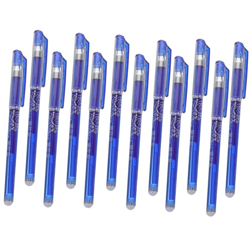 COOPHYA 12 Teiliges Set Löschbare 05 Mm Chinesische Zum Schreiben Blaue Massen Schreibzubehör Trocknender Stift Ästhetische Mit von COOPHYA