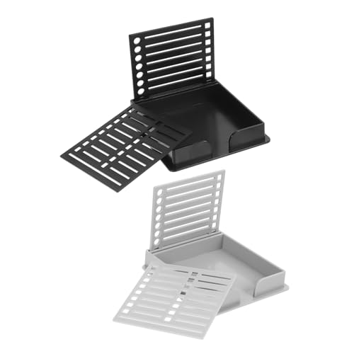 COOPHYA 2 Stück Aufbewahrungsbox Retro Notizblockhalter Aufkleber Notizhalter Stick Notizhalter Vertikaler Notizhalter Schreibtisch Büroklammer Notizhalter Schreibwarenaufbewahrung von COOPHYA
