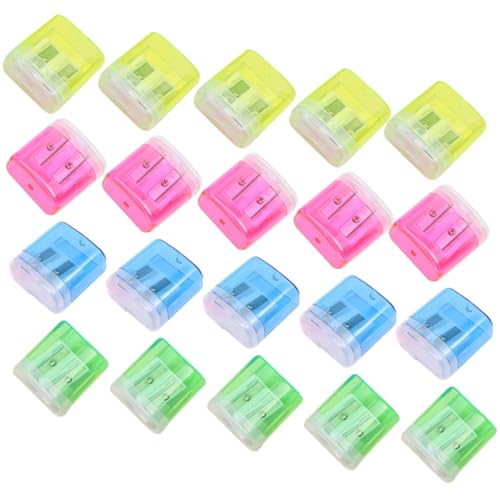 COOPHYA 20 Stück Transparente Bleistiftspitzer, Bürospitzer, Studenten, Handspitzer, Kinderversorgung, Mini Bleistiftspitzer, Bunte Bleistiftspitzer, Haushalts Bleistiftspitzer, von COOPHYA